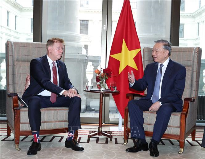 Tổng Bí thư Tô Lâm tiếp lãnh đạo một số tập đoàn, tổ chức tài chính quốc tế